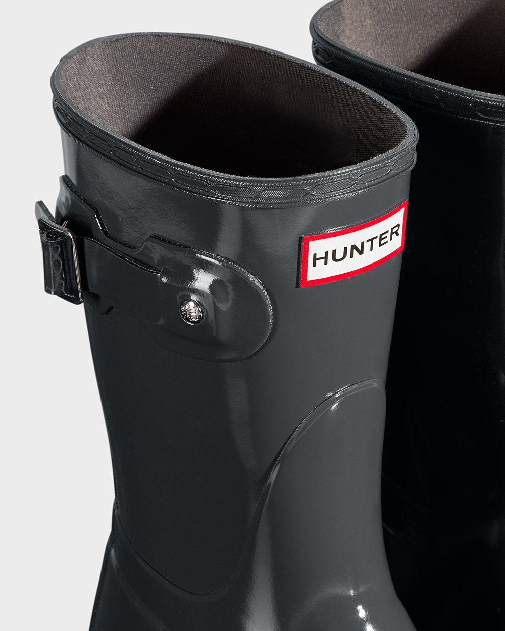 Women Hunter Original Gloss | Short Rain Boots Deep Green | NZ-76894-MDZA